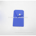 Blue bottons silicone credit card phone holder for cellphone